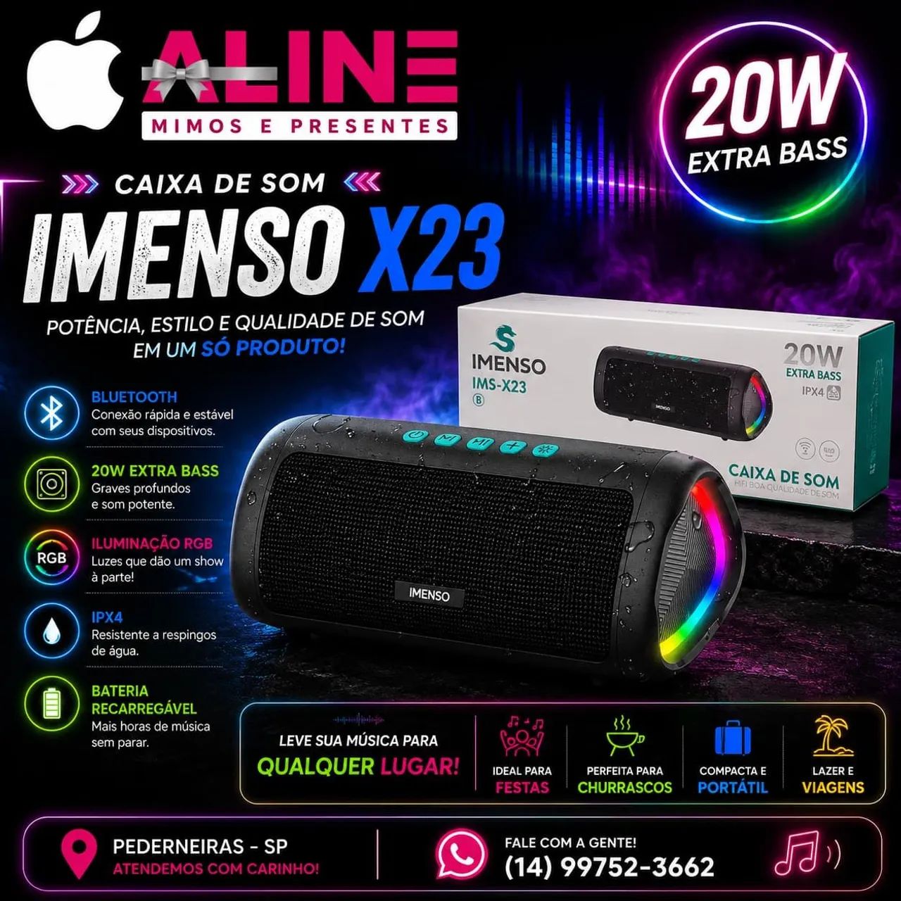 CAIXA DE SOM IMENSO IMS-X23