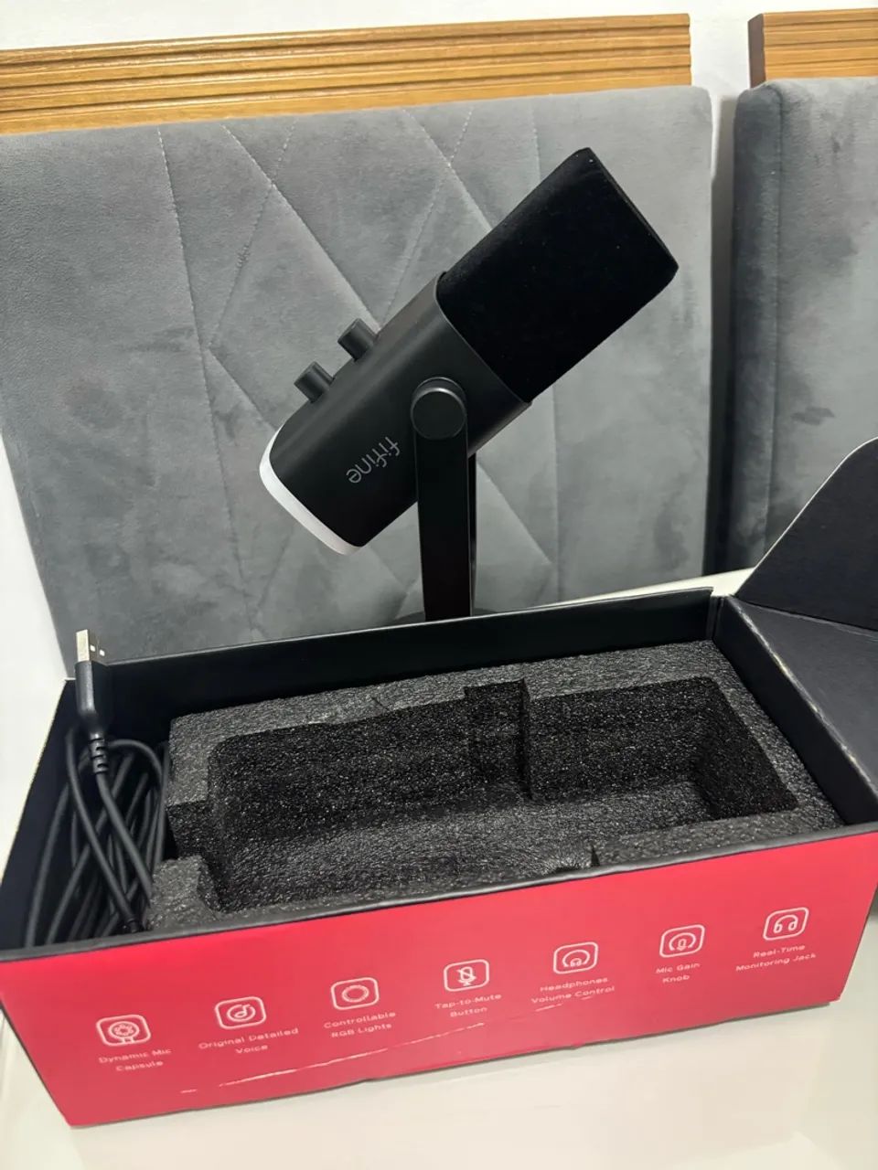 MICROFONE FIFINE AM8 COM NF NOVÍSSIMO - Foto 5