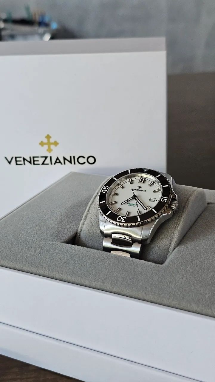 Relógio Venezianico Nereide Cerâmica Automático Branco - Foto 3