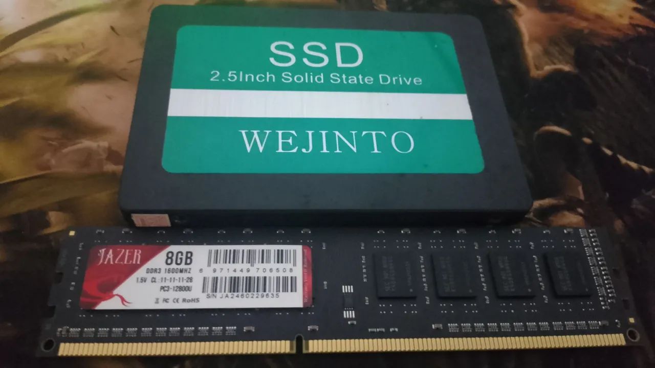 SSD 1 TERA + MEMÓRIA RAM 8GB DDR3 