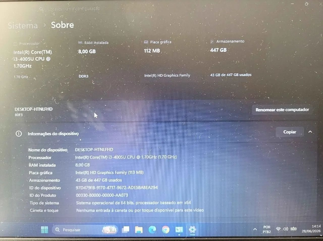 Notebook lenovo B40-70 "REVISADO" - Foto 2