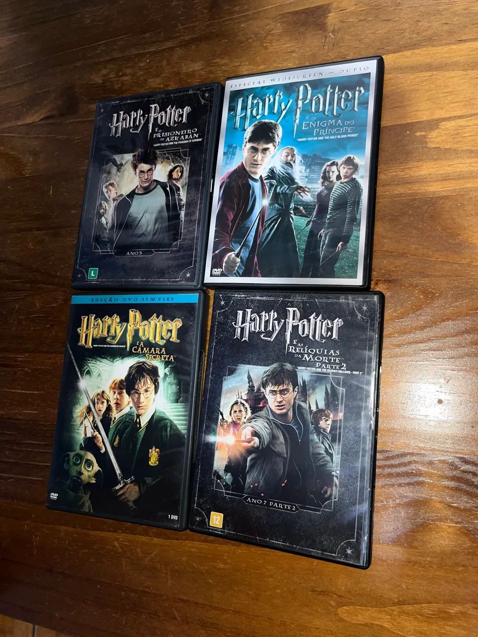 4 DVDs Originais Harry Potter + cards exclusivos - DVD, Blu-Ray e