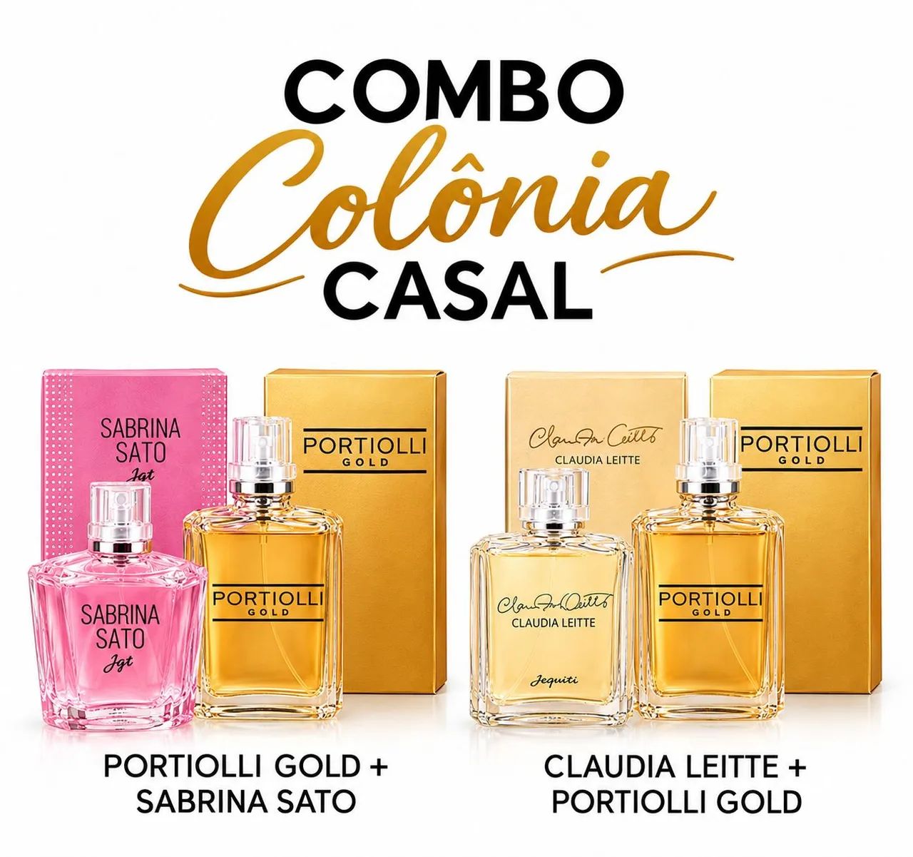 Combo Colônia Casal Miniatura 25 ML 