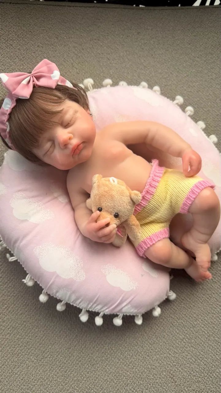 BEBÊ REBORN SILICONE SÓLIDO 
