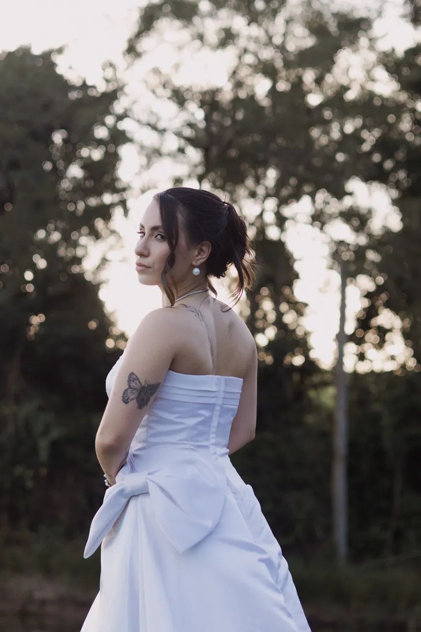 Vestido de Noiva Cetim - Foto 3