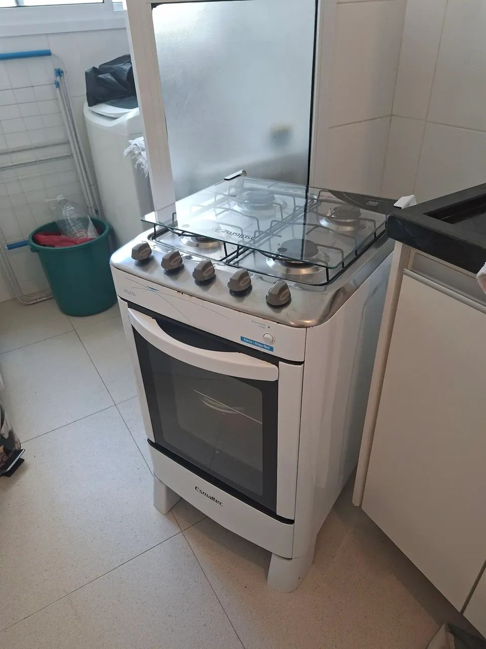 Fogão Esmaltec Ágata 4062 Com Porta Com Visor - Branco (Usado) - Foto 4