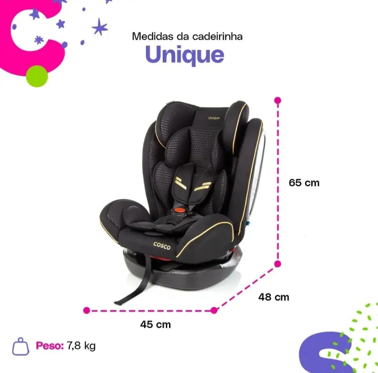 Cadeirinha para Carro Unique - Foto 5