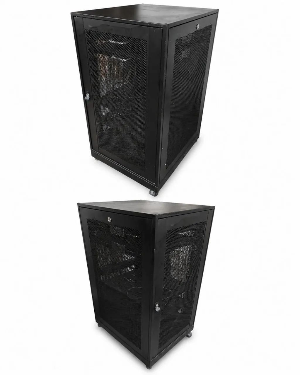 Mini Rack aço perfurado, completo 20u 579mm
