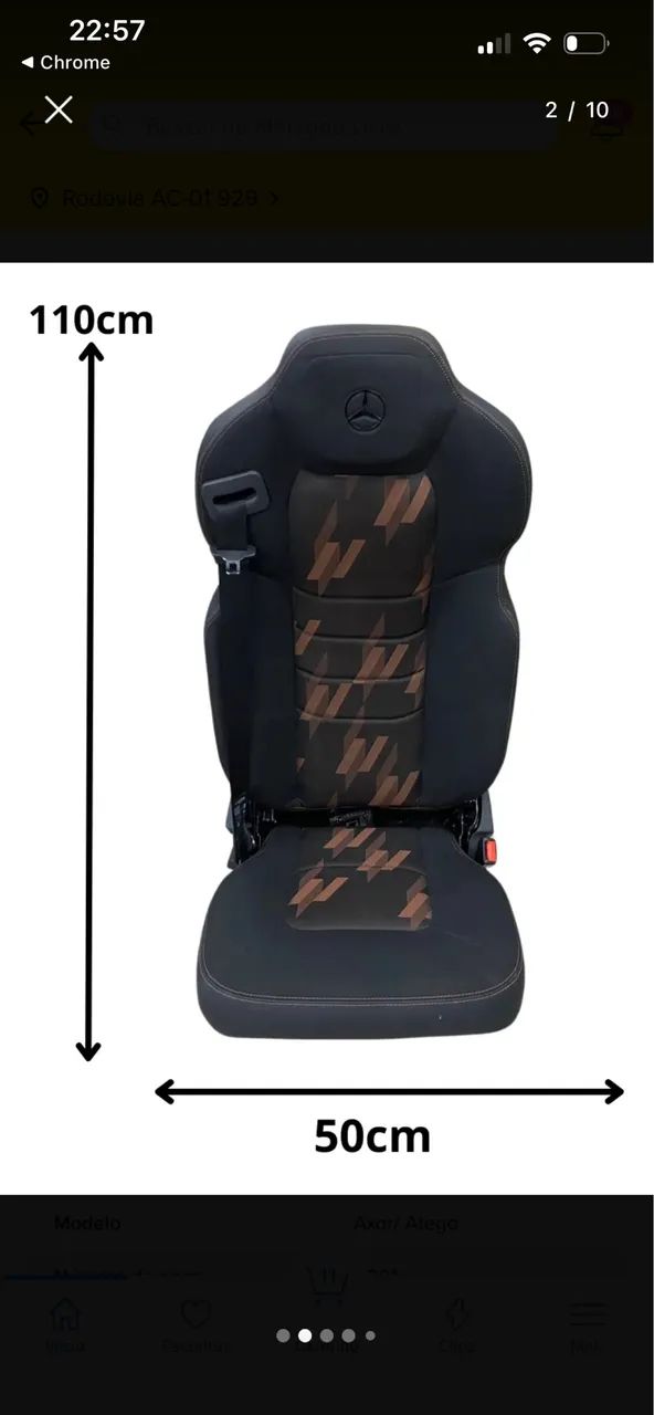 Banco Passageiro Mercedes Atego 1418 1719 2425 Original  - Foto 4