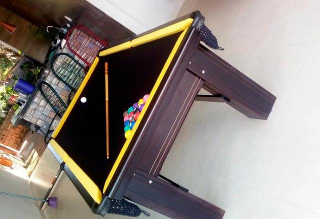 Mesa de Snooker em Madeira Maciça Frete Grátis