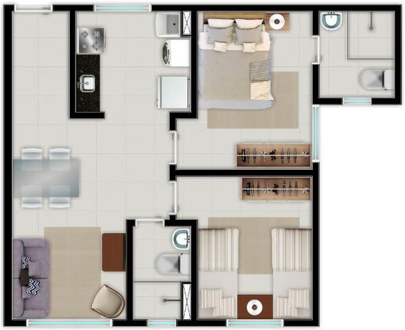 Apartamento no Centro da Caucaia Próx. Shopping Iandê - Promoção ITBI + Registro - Foto 8