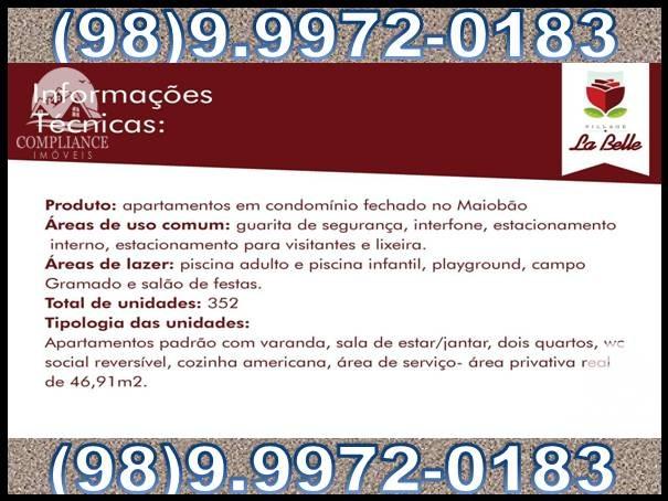 Apartamentos 2 quartos à venda. Condom. Village La Belle. Maiobão - Foto 4
