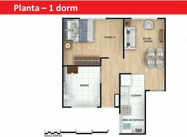 Rm. Apê 2 quartos , em ótima localização em SJP - Foto 6