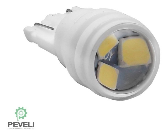 Par De Lâmpada Universal Pingo 3 Led P/ Minima do Seu Carro 6000k 12v Branco extremo - Foto 2