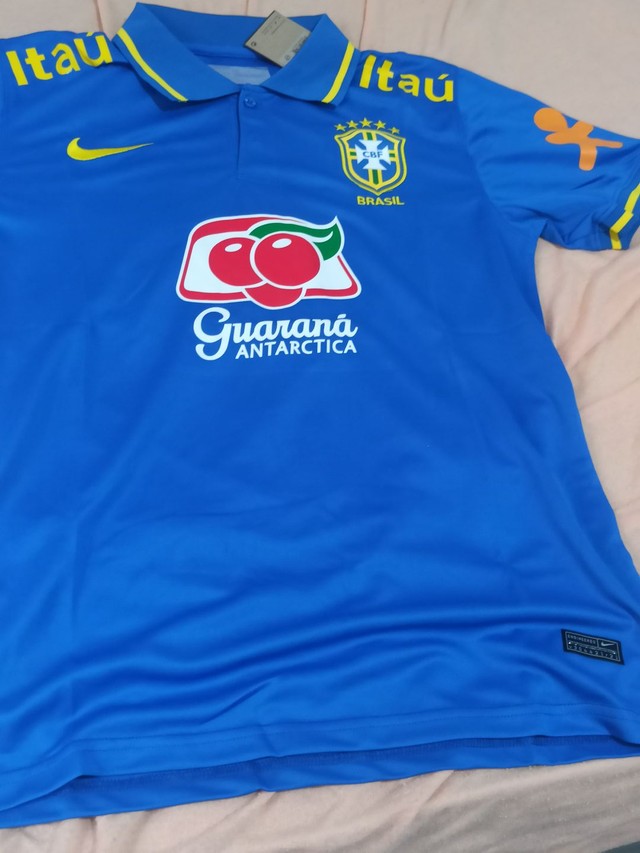 Camisa da Seleção brasileira Polo Azul 2022 - Foto 5