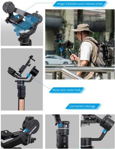 Gimbal / Estabilizador Profissional de Câmera Ak2000c Feiyutech - Zerado! - Foto 5
