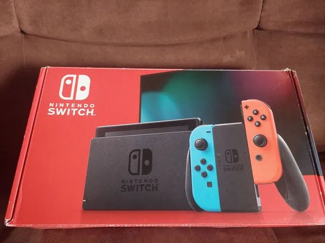 Nintendo Switch V1 DESBLOQUEÁVEL - Azul Neon / Vermelho Neon