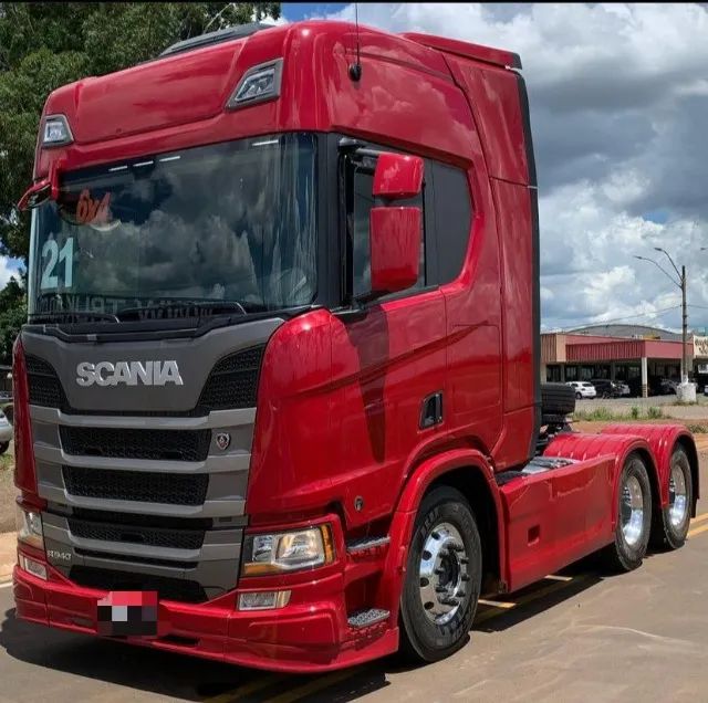 Scania R540 ano 2023 6x4 vermelho zerado - Caminhões - Vila Água