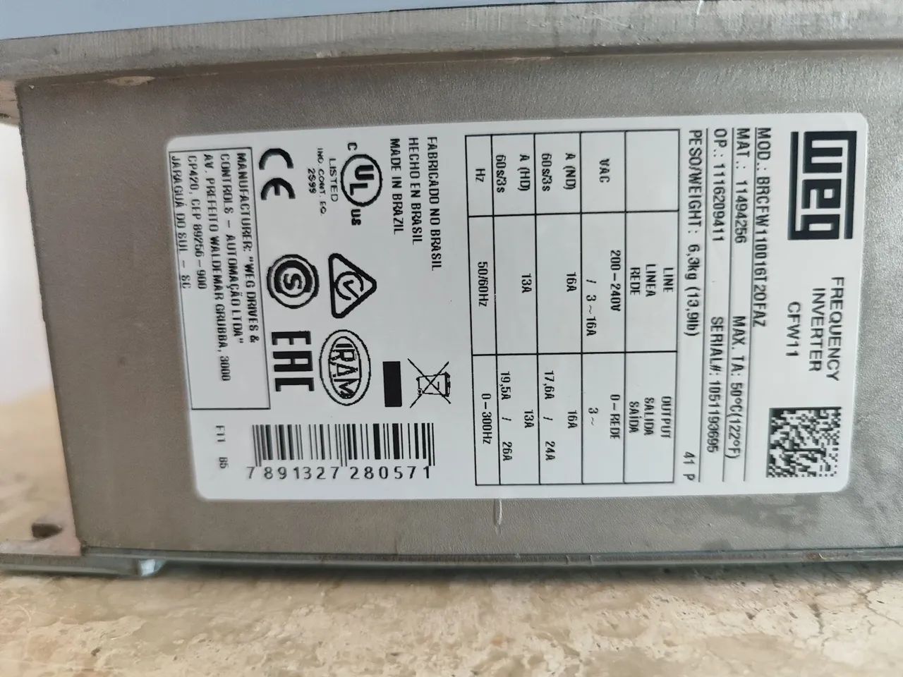 Inversor de Frequencia WEG CFW11 16A motor 5CV - Foto 2