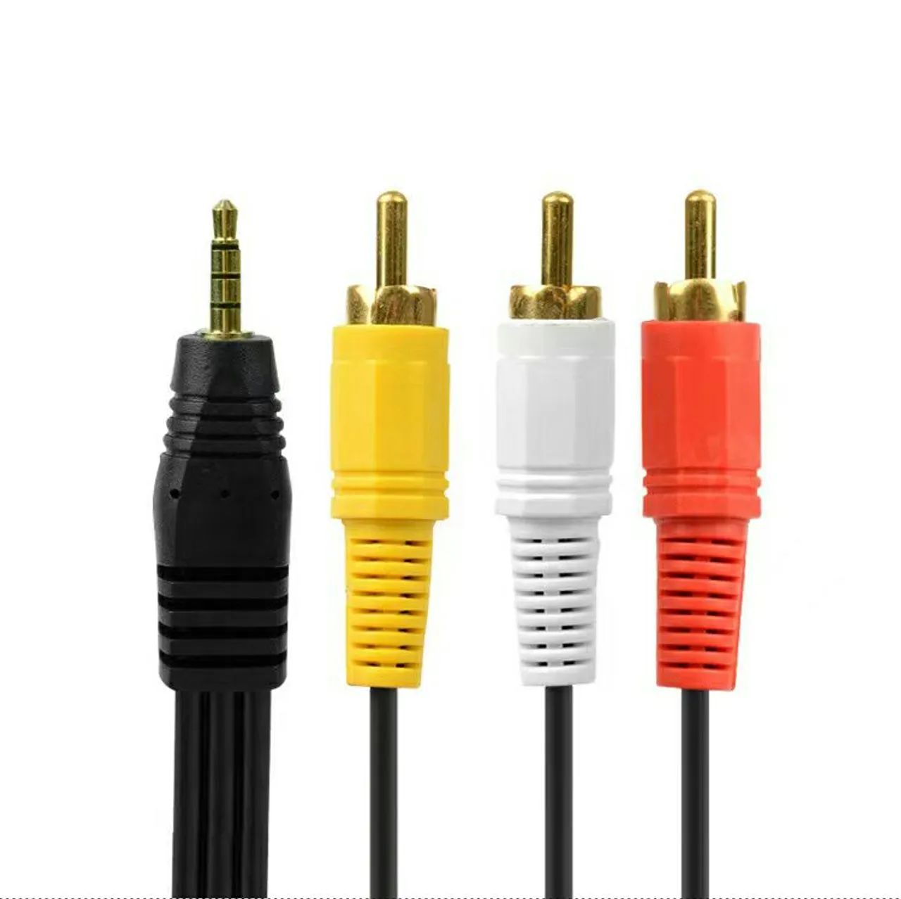 Cabo Adaptador P2/P3 x 3 RCA Macho com 1,5mt , video e áudio estéreo - Foto 2