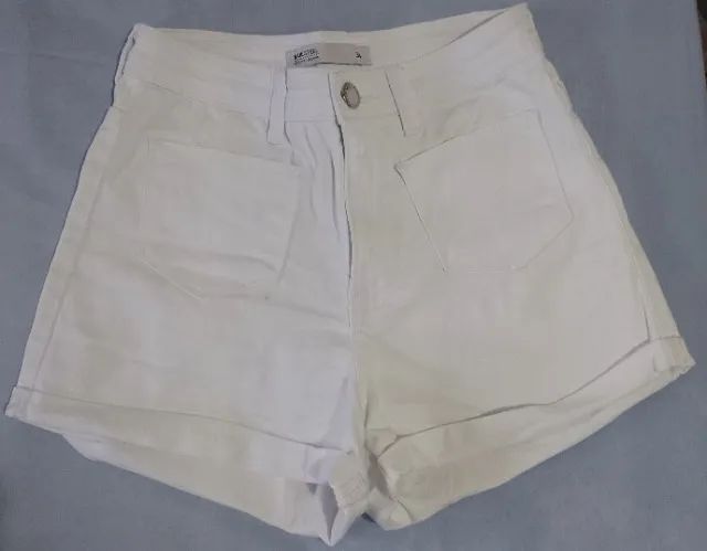 Short Jeans Branco Bluesteel tamanho 34