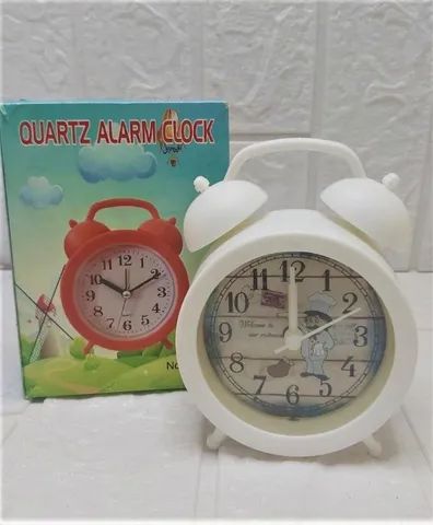 Relogio De Mesa Despertador 8811 - Branco Ha8811b 8x9cm - Foto 3