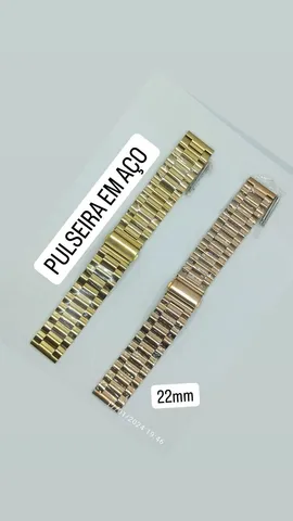 Pulseira em aço 22mm para relógio smartwatch