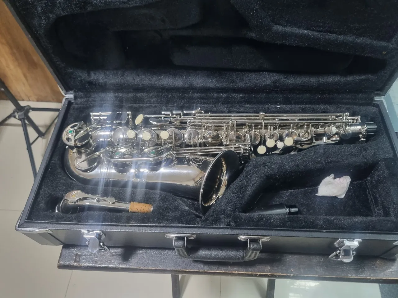Sax Alto Mib Eagle niquelado promoção