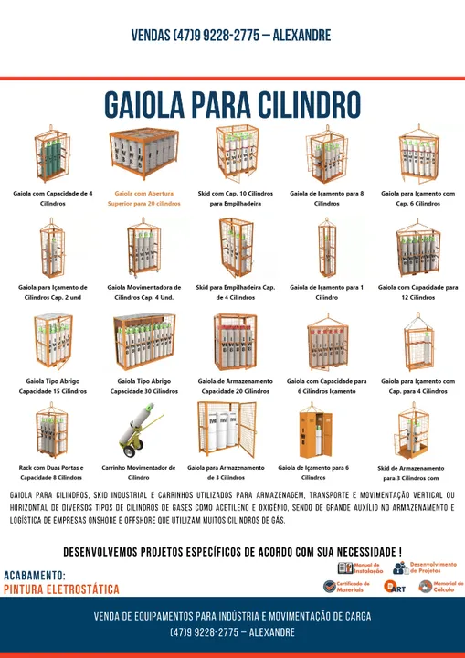Gaiola para Cilindro