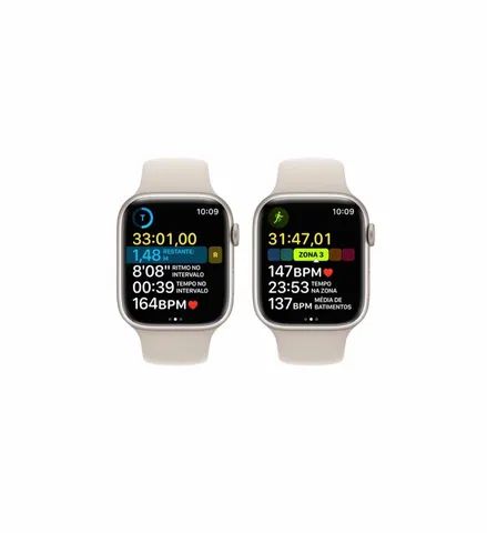 Apple Watch SE GPS  2° geração  40mm  Cor Starligth  Pulseira Esportiva Starligth Novo - Foto 4