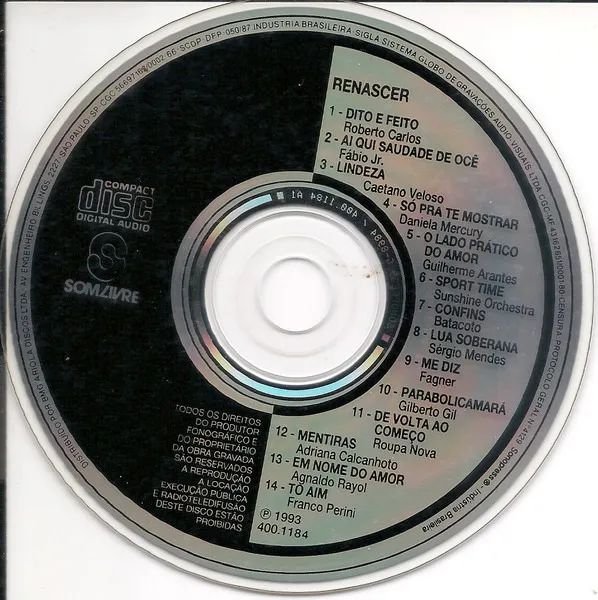 Renascer - (CD, Original de Fábrica  Brazil Released:1993 ) - Foto 3