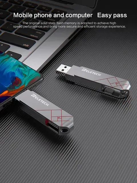 Pendrive 128gb Original Reletech 3.1, 2 em 1 - Foto 4