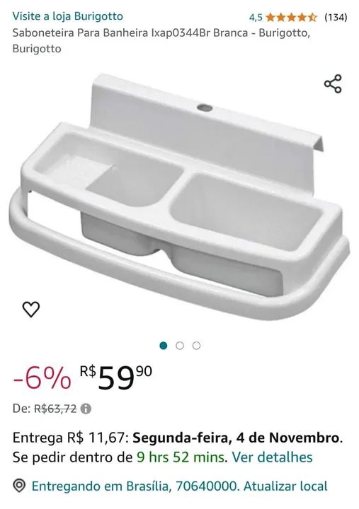 Assento para Banheira Buriotto e saboneteira  - Foto 2