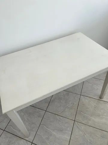 Mesa branca madeira - tok stok   - Foto 2