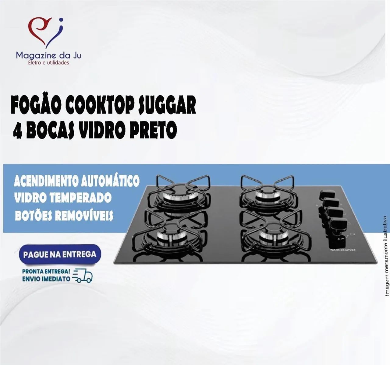 Cooktop Suggar 4 bocas preto  - Foto 5