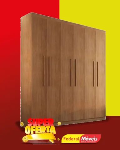 Guarda Roupa Casal 6 Portas 2 Gavetas Super Lindo Fazemos Entrega 