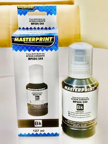 Refil Tinta Masterprint para Bulk Ink MP 504/544 Preto Compativel L1110 l1331 l3150L 5190  - Foto 3