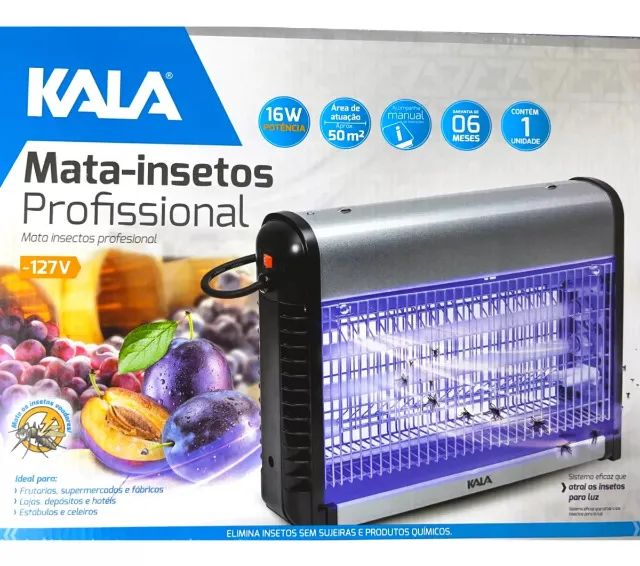 Mata Insetos luz negra Profissional 127v 16w 37cmx28cm 929239 Kala - Foto 2