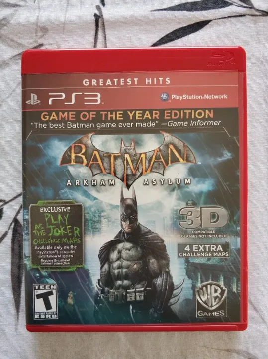 Batman Arkham Asylum PS3 goty Greatest Hits