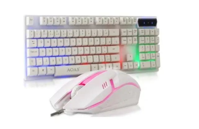 Combo Teclado Mouse Semi Mecânico Rgb Jogo M400 Tablet C Fio - Foto 2