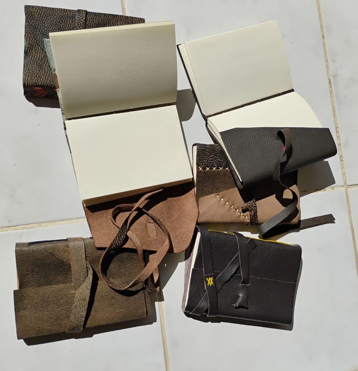 Caderno artesanal capa couro legitimo - Foto 2