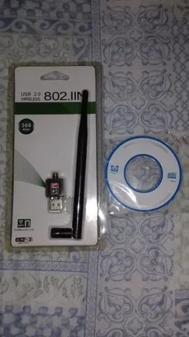  Adaptador Receptor Wireless USB externo (802.11n) 2.4 Ghz
