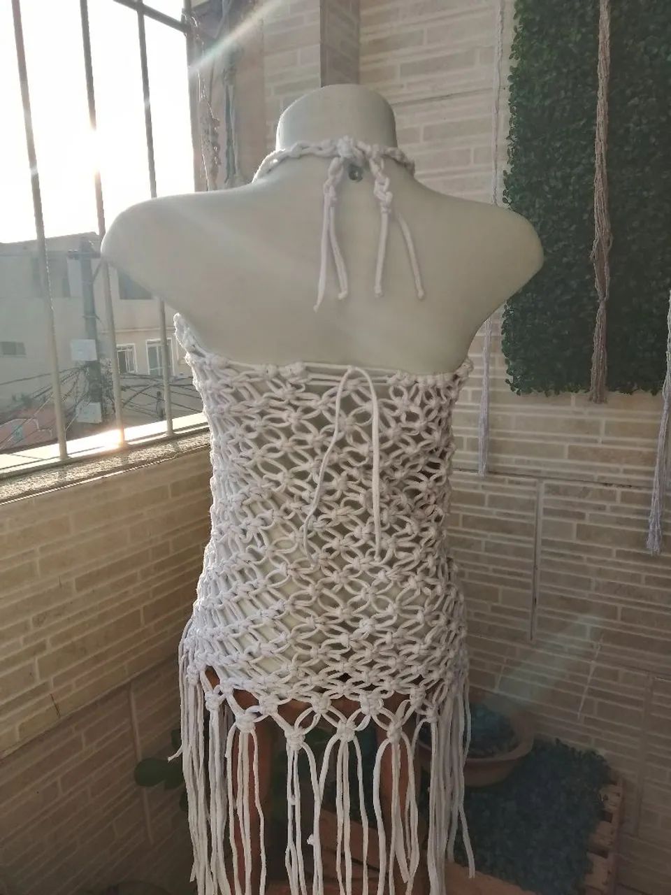 Saída de praia em macramê 65562799732994122