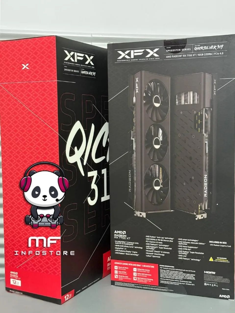  Placa de Vídeo RX 7700 XT 12GB XFX - NOVA