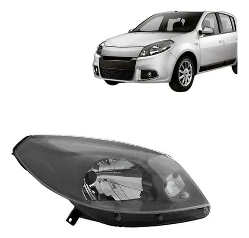 Farol Sandero 2012 2013 2014 Manual Máscara Cinza C/garantia