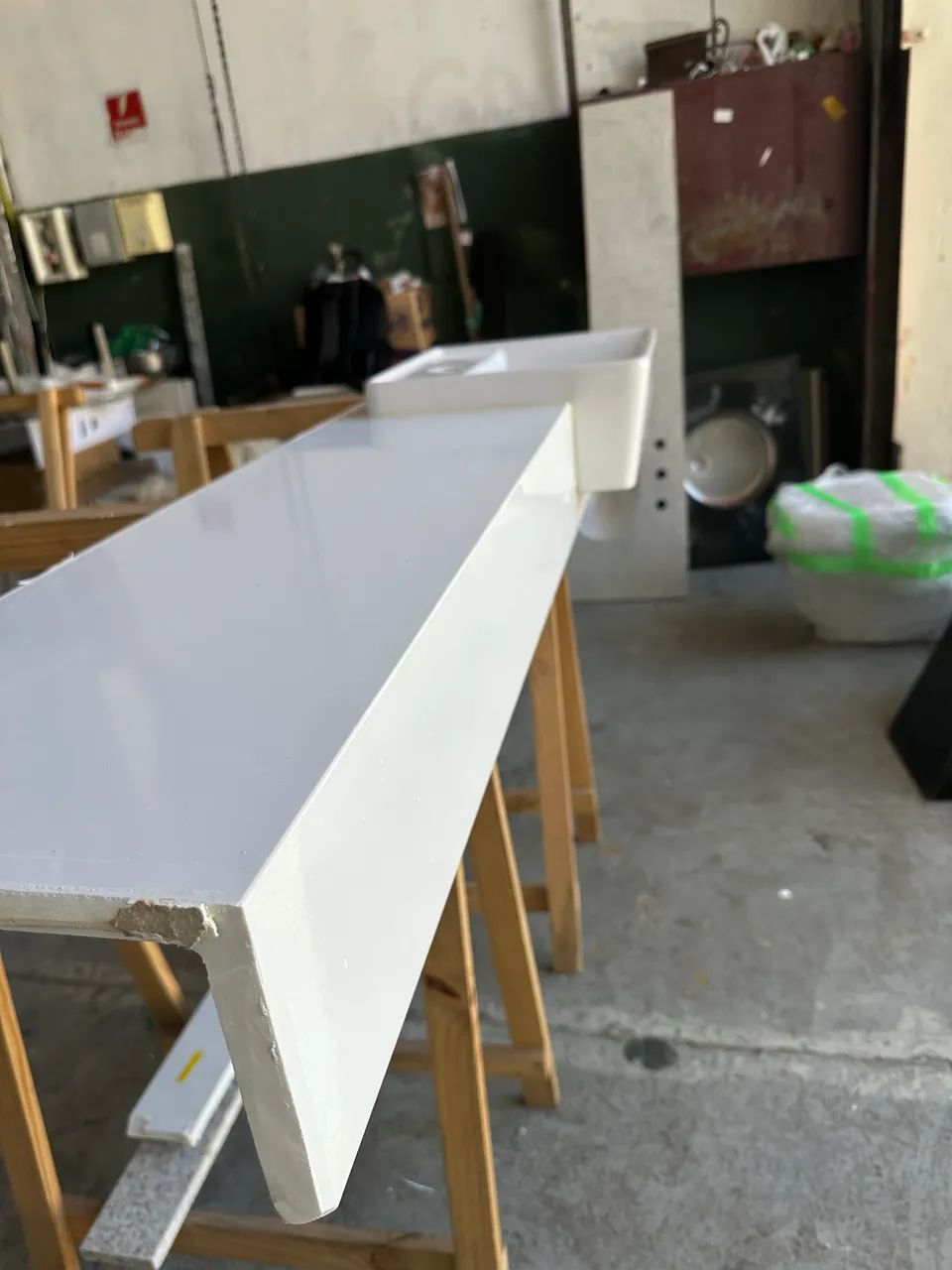 Pia de banheiro quartzo branco  - Foto 5