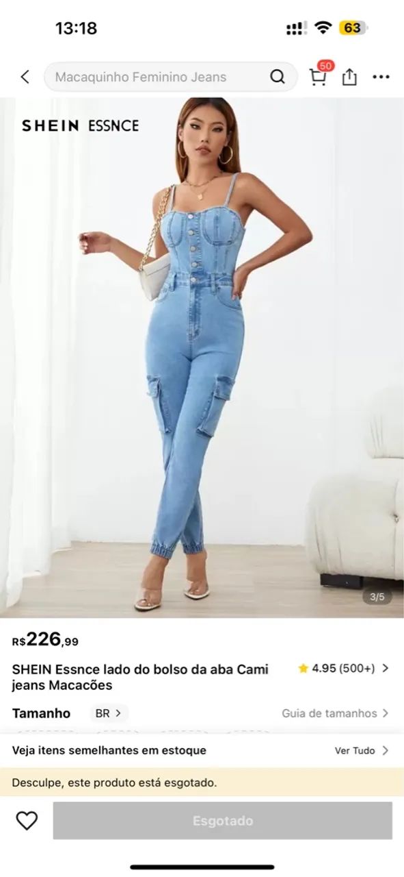 Macacão Jeans  - SHEIN - Foto 2
