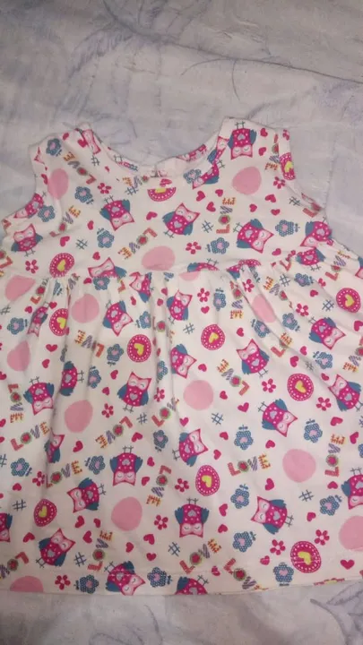 Vestido bebê com Estampa de Corujas