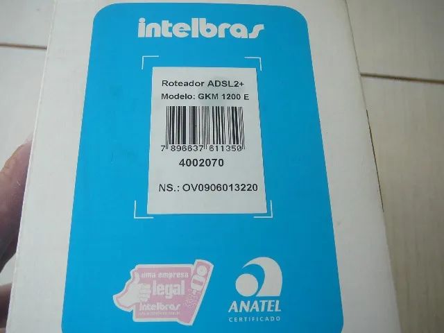 Roteador ADSL2+ Intelbras GKM 1200e64842094003201121