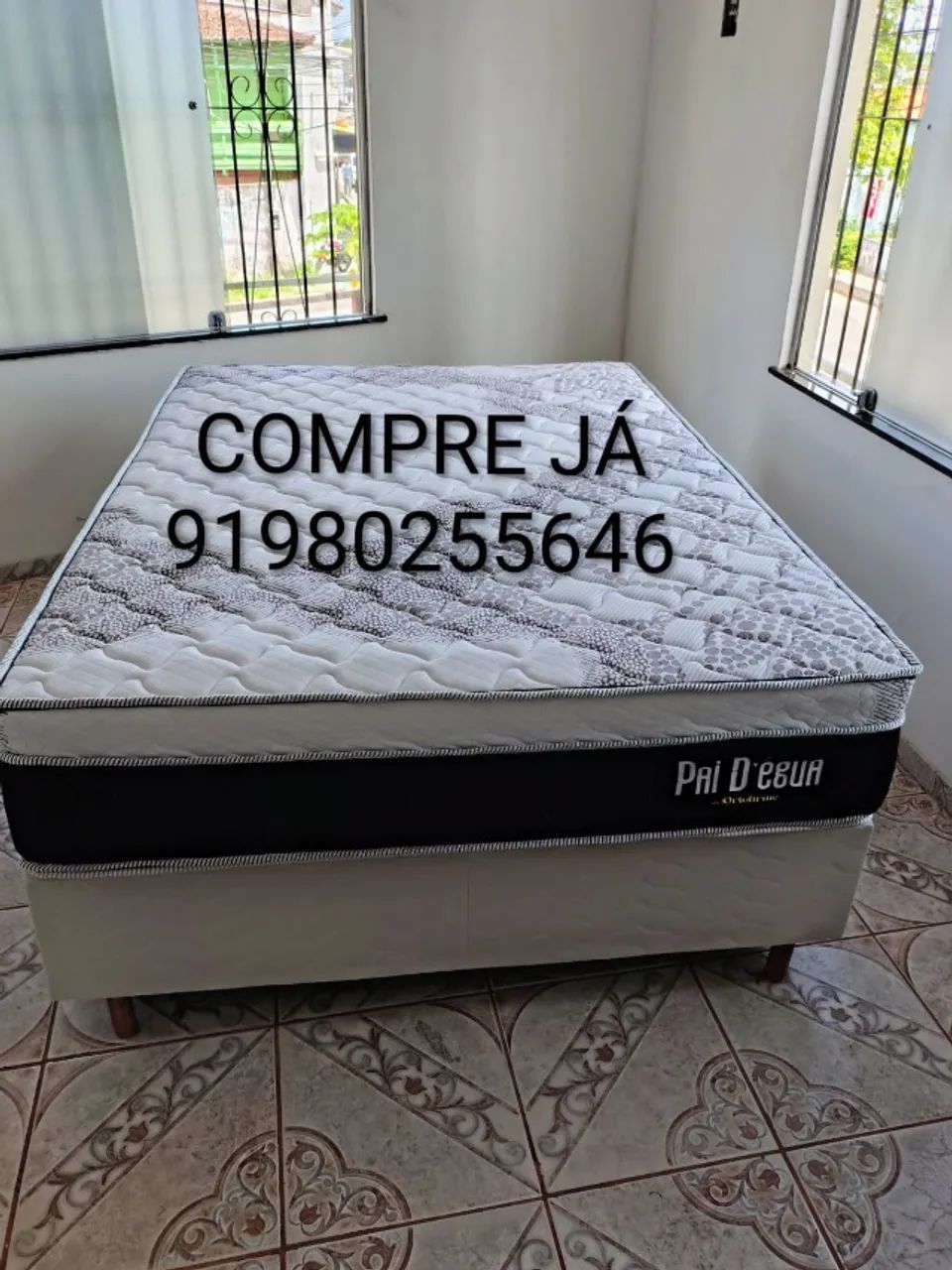 BASE + COLCHÃO CASAL PREMIUM- NOVO E LACRADO COM ENTREGA GRÁTIS